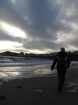 SX21394 Jenni walking on Tenby beach.jpg